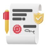 Agreement 3d illustration download in png blend fbx gltf file formats sign contract document law justice pack crime security illustrations 3986044